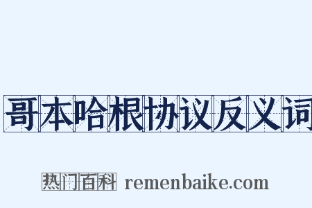 哥本哈根协议反义词是什么意思的图片